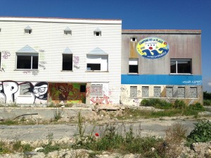 Camping d'Aytré-plage abandonné après la tempête Xynthia