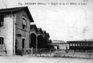 Dépôt de la compagnie CRL à Messimy sur le même site que la igne Fourvière Ouest Lyonnais (branche vers Mornant)