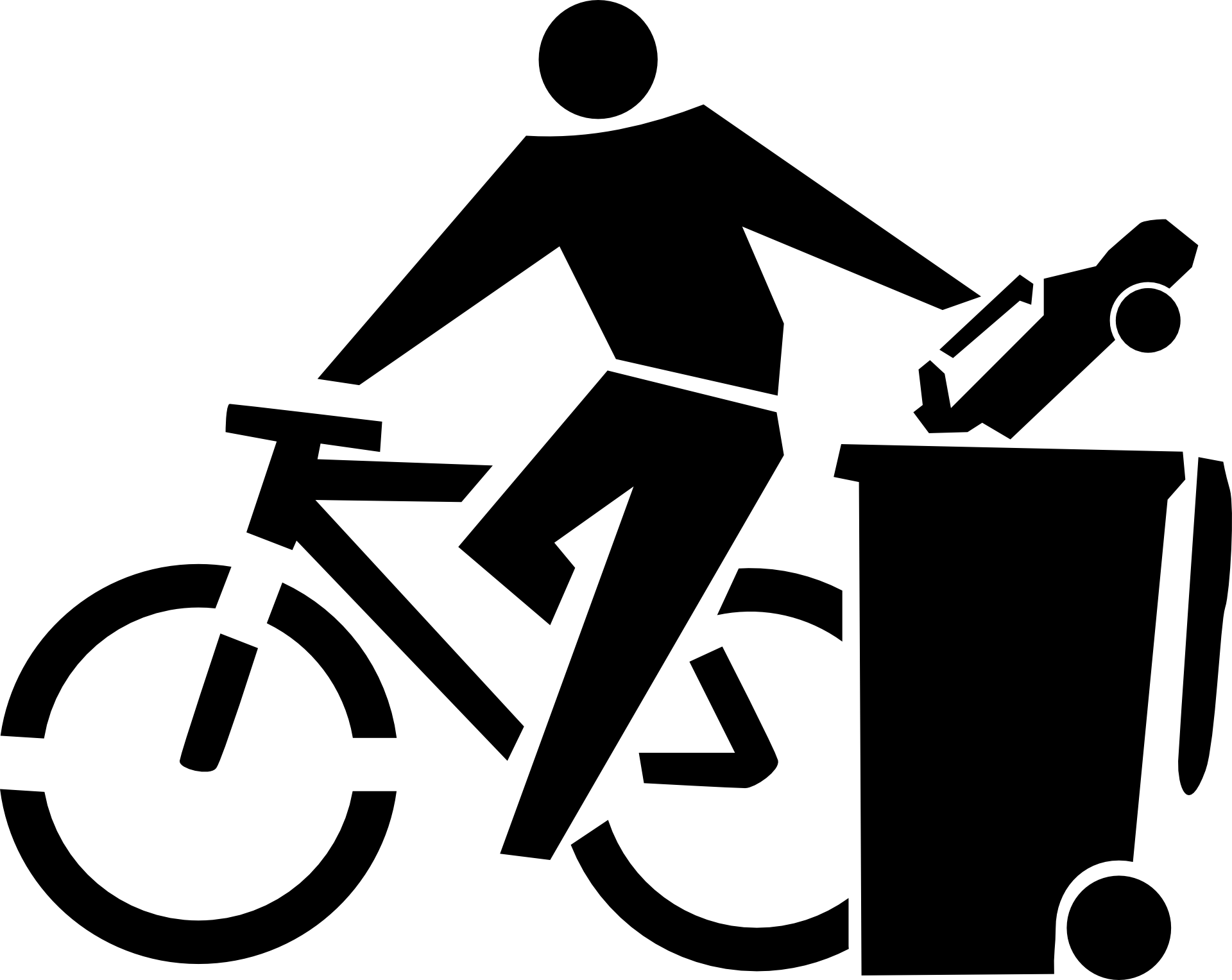 Un cycliste jette sa voiture à la poubelle !