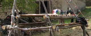 Table nature : le plateau et les bancs