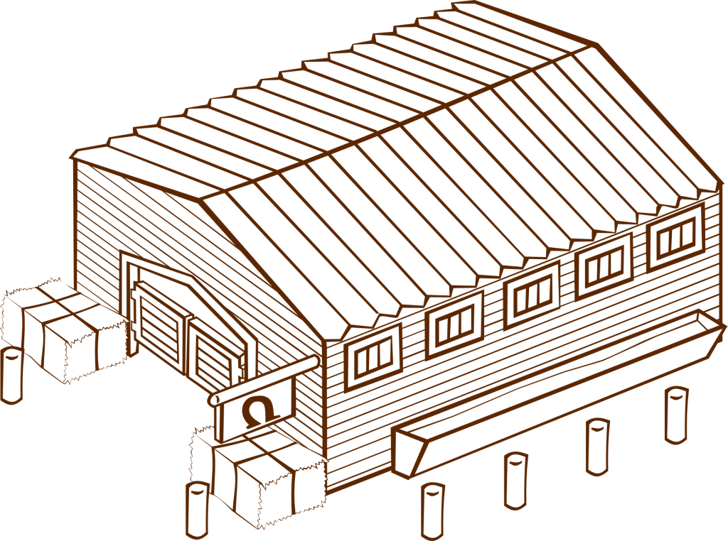 Une cabane en bois (openclipart)