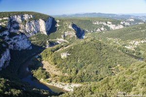 Vue panoramique des Gorges de l'Ardèche à l'occasion d'une rando vélo en 2013.