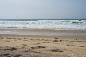 Lors d'une rando vélo entre Charentes, Saintonge et Médoc, vue de la plage du Crohot des Cavales, à proximité du domaine départemental de sports et de loisirs de Bombannes.